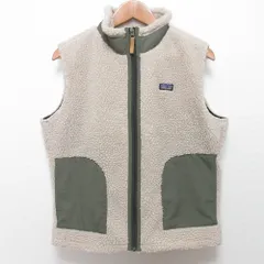良品 patagonia パタゴニア キッズ レトロX ベスト フリース ジャケット 65619 サイズXXL ベージュ カーキ キッズ 古着 中古 USED