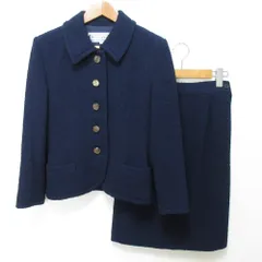 美品 イヴサンローラン スカートスーツ セットアップ ネイビー ウール 2026年最新】Yves Saint Laurent ビジネス スカートスーツ上下の人気