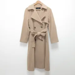 良品 Liesse リエス ウール トレンチコート ブラウン レディース 古着 中古 USED