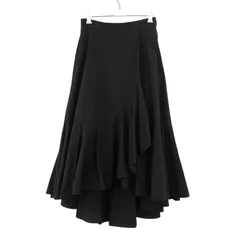 ZM1669【完売品】FRAY I.D フレイアイディー ラッフルスカート ロング 黒 ラップスカート風 綿100％ Mサイズ