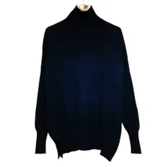 美品 22AW PARIGOT パリゴ オーバーサイズ ハイネック ニットセーター サイズF ブラック ホワイト レディース 古着 中古 USED