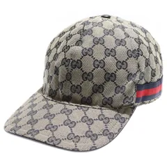 GUCCI (グッチ) GGキャンバス シェリーライン ベースボールキャップ 帽子 ベージュ 200035