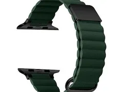 Apple Watch マグネット式  PUレザー バンド ダークグリーン　590990384041