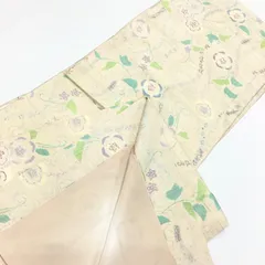 新品未使用　袷着物　小千谷風　紬　正絹R108