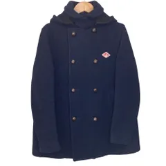 美品 DANTON ダントン ウールモッサ ハーフコート ジャケット サイズ36 ネイビー レディース 古着 中古 USED