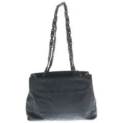 PRADA (プラダ) プラスチックチェーン キルティング ナイロンバック ショルダーバッグ ブラック B8355