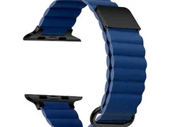 Apple Watch マグネット式  PUレザー バンド ミッドナイトブルー　590980384041