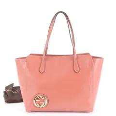 極美品 グッチ インターロッキングG 339544 レザー トート バッグ