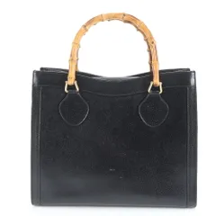 美品 グッチ バンブー 002 0260 レザー ハンドバッグ トート 本革 ブラック 黒 A4 レディース EEM DD22-8【中古】