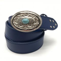 [Excellent Condition] Viva Heart Top Belt, Navy Blue with Silver Buckle, Women's Golf Wear, VIVA HEART