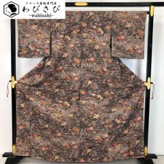 ZY-723 辻ヶ花絞り 小紋 総柄 トールサイズ しつけ糸付き 逸品 辻が花 絞り 紋意匠 トールサイズ 金彩 訪問着 正絹 袷 青 ブルー 紫