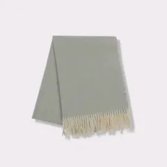 ソフト ウール マフラー グレー