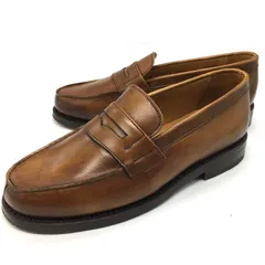 【倉吉店】 中古 BERWICK | バーウィック ローファー コインローファー 4456 ブラウン 25cm 【127】
