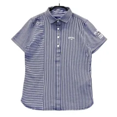 サイズ：L CALLAWAY キャロウェイ  半袖ポロシャツ ストライプ ボーダー柄 ネイビー系 [240101549778] ゴルフウェア レディース ストスト