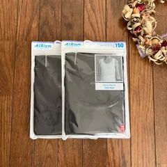 【新品タグ付き】UNIQLO　ユニクロ　AIRism　150　コットンタンクトップ　ブラック　計2点セット