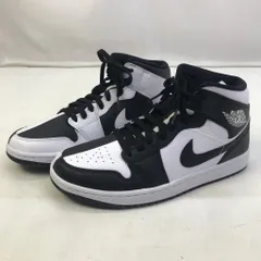 01w-5759 ナイキ NIKE  27.5cm ウィメンズ エアジョーダン 1 ミッド NIKE WMNS AIR JORDAN 1 MID SE white/black-wht dr0501-101 スニーカー  靴  【中古品】