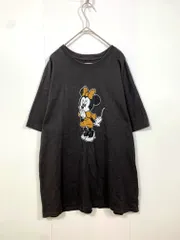 FREAK'S STORE フリークスストア 別注/Minnie Mouse/ミニーマウス 前後 プリント 半袖 Tシャツ sizeF/チャコール ■■レディース