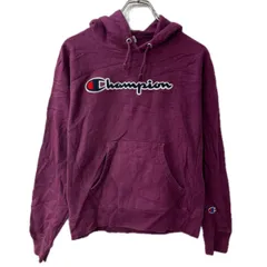 Champion ロゴスウェット パーカー S パープル チャンピオン フーディー リバースウィーブ プルオーバー プリント トップス 秋物 a712-6049