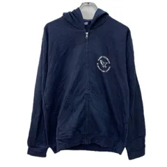 Champion プリントスウェット パーカー L ネイビー ホワイト チャンピオン ジップアップ ジップパーカー フーディー 無地 秋物 a712-6076