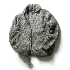 【新品】 CHAMULA ／ チャムラ　厚手 メリノウール フルジップ カーディガン メキシコ製 ニット ブルゾン アウター グレー ｜ 秋冬