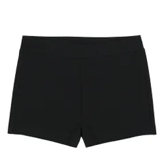 バレエ 子供 ショートパンツ 黒 綿 キッズ ジュニア 1分丈 ストレッチ レッスン ダンス 新体操 コットン ブラック オーバーパンツ ボトムス 無地 女の子 va-008
