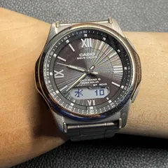 カシオ　CASIO WVA-M630　ソーラー　ウェーブセプター　ブラック盤面　アナログ