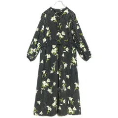 インゲボルグ★2024年製！ユリ&ドットpt♪ワンピース 黒系 サイズ9号 z16687