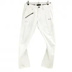 オークリー パンツ 白 ロゴグレー 複数ポケット ティー装着可 メンズ 32 ゴルフウェア Oakley
