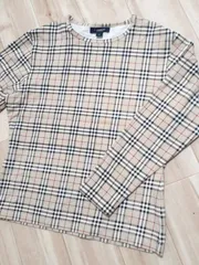 BURBERRY　ロンドン　バーバリーチェック　ロンT　 カットソー　サイズM 【美品】S