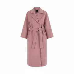 2L12 《美品》 Theory セオリー ウールカシミヤ ダブルフェイスコート COLLAR COAT NEW DIVIDE LUXE S ピンク レディース 女性用u02t