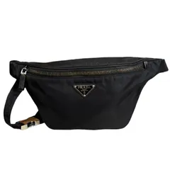 プラダ サフィアーノレザー ベルトバッグ ボディバッグ リナイロン 2VL033 ブラック メンズ  PRADA  中古 プラダのサムネイル