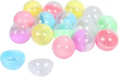 Crystal craft カプセル 75mm 大きいサイズ パステルx透明 アソート30個セット