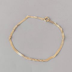 18金 K18 ジュエリーマキ スクリューブレスレット 男女兼用 1.52g 18.5