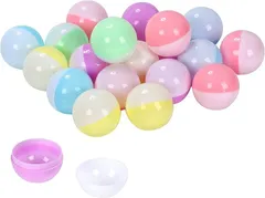 Crystal craft カプセル 75mm 大きいサイズ パステルxホワイト アソート 30個セット