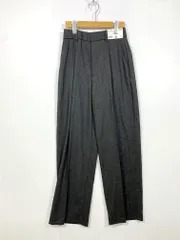 新品 UNIQLO ユニクロ 221-480297 丈長め タック ワイド パンツ sizeS/グレー  ■■レディース