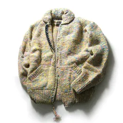 【新品】 CHAMULA ／ チャムラ　厚手 メリノウール フルジップ カーディガン メキシコ製 ニット ブルゾン アウター ピンク 水色 イエロー ｜ 秋冬