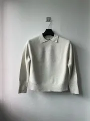 プレミアム メリノウール 100％ ホールガーメント カラーニット オートミール (S) 新品 です