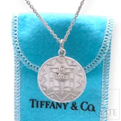 希少 Tiffany&Co. ヴィンテージ ティファニー ラウンド シルバー ネックレス SV925 メダル TO529