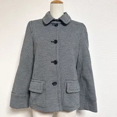 MARC JACOBS LOOK レナウンルック 90s 00s ヴィンテージ チンストラップ付き チェック柄ステンカラーショートコート ウール混 ジャケット サイズ6 M