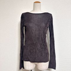 ISSEY MIYAKE イッセイミヤケ ラメ シアーカットソー 長袖 日本製