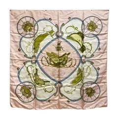 エルメス カレ90 SPRINGS シルクスカーフ スプリング ピンク HERMES AC0113