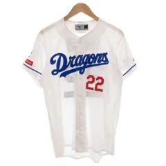 ミズノ MIZUNO 中日ドラゴンズ 背番号22 大野雄大 レプリカ ユニフォーム ホーム ゲームシャツ M 白 ホワイト 青 ブルー /GV