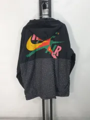 ナイキ ジョーダン ウィンドブレーカー ジャンプマン ビックロゴ Classic WIND AND WISH ウーブン ジャケット ブラック XXL