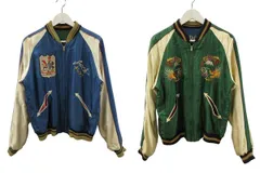 テーラー東洋 スカジャン TT11591 グリーン ブルー　M テーラー東洋 スカジャン TT11591 グリーン ブルー M - メルカリ