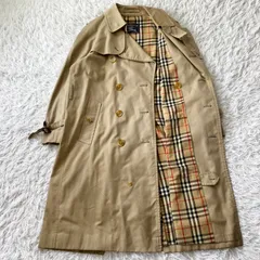 BURBERRY トレンチコート ノバチェック バーバリー ステンカラーコート ロングコート イングランド製 古着 4480