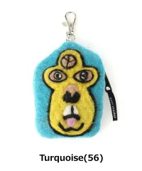 ジムマスター gym master 覆面レスラー フェルト ポーチ コインケース 小銭入れ G699738 ターコイズ