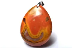 【１点物】シルバー925◇沸き立つ炎 南紅瑪瑙(ナンホーン)　41x32mm　ドロップ ペンダントトップ パワーストーン 天然石 _PC7922