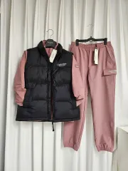 (新品M) カルバン・クライン 起毛セットアップ + ダウンベスト