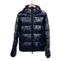 DSQUARED2(ディースクエアード) ダウンジャケット サイズ46 S メンズ美品  - ネイビー×黒×白 長袖/ジップアップ/冬