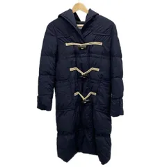 PLS+T(PLST)(プラステ) ダウンコート サイズS レディース美品  ネイビー 冬物/フード/ジップアップ/トグル